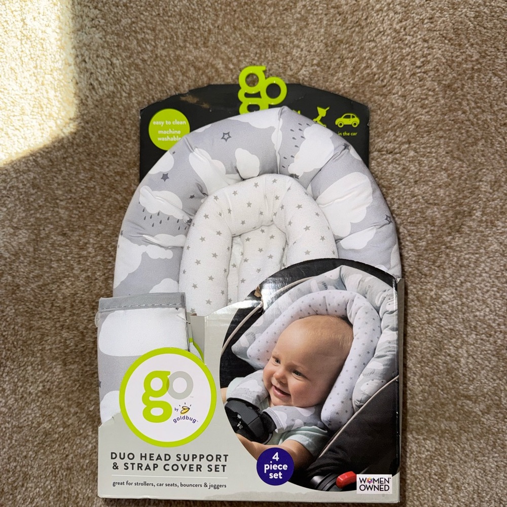 Go Gray Head Support & Strap Cover Set for Kids